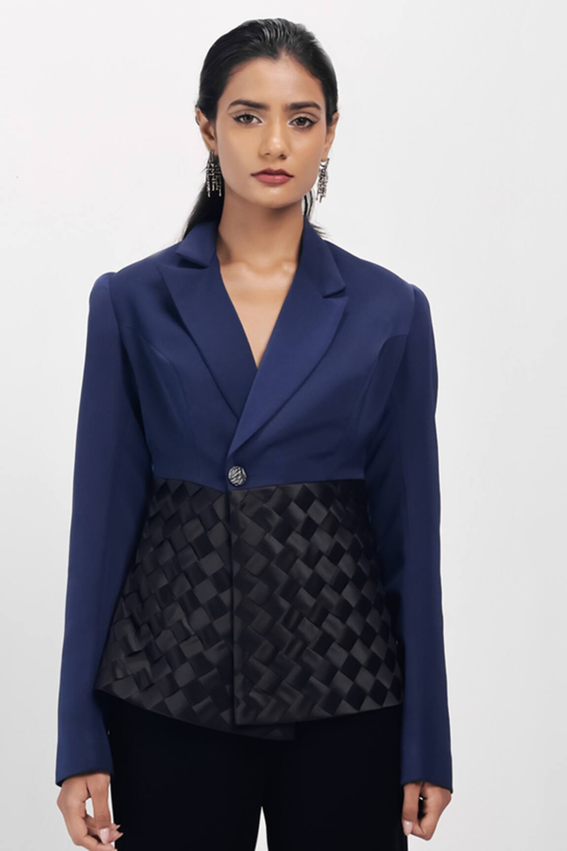 Siddhant Agrawal Loomed Eclipse Textured Blazer 