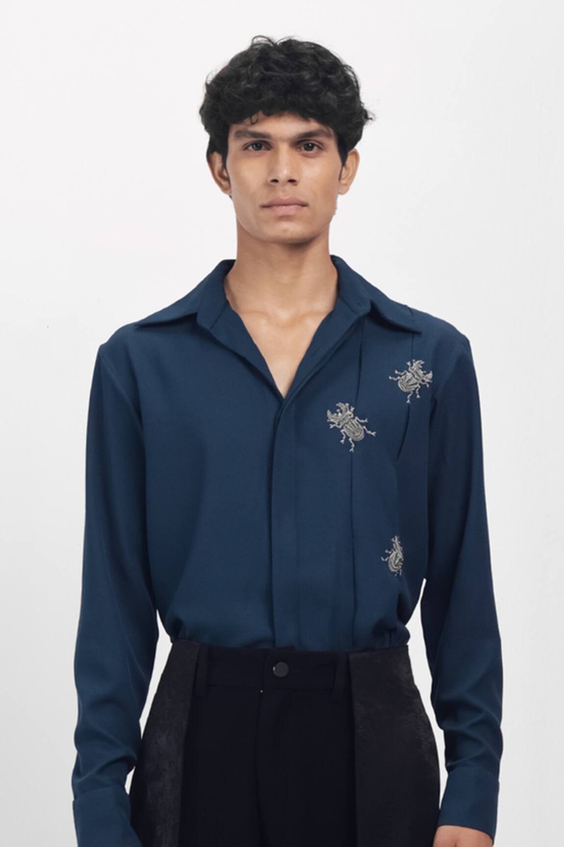 Siddhant Agrawal Scarabloom Embroidered Shirt 