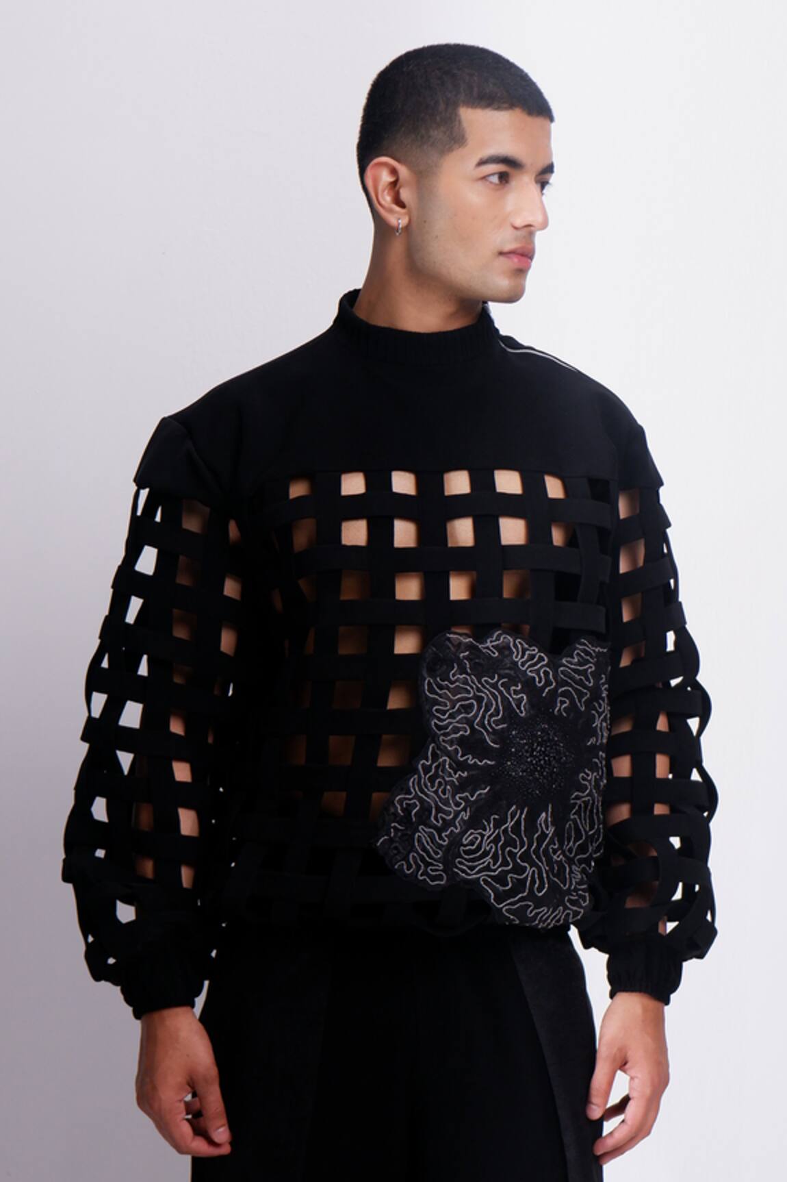 Siddhant Agrawal Ashen Blossom Sweatshirt 