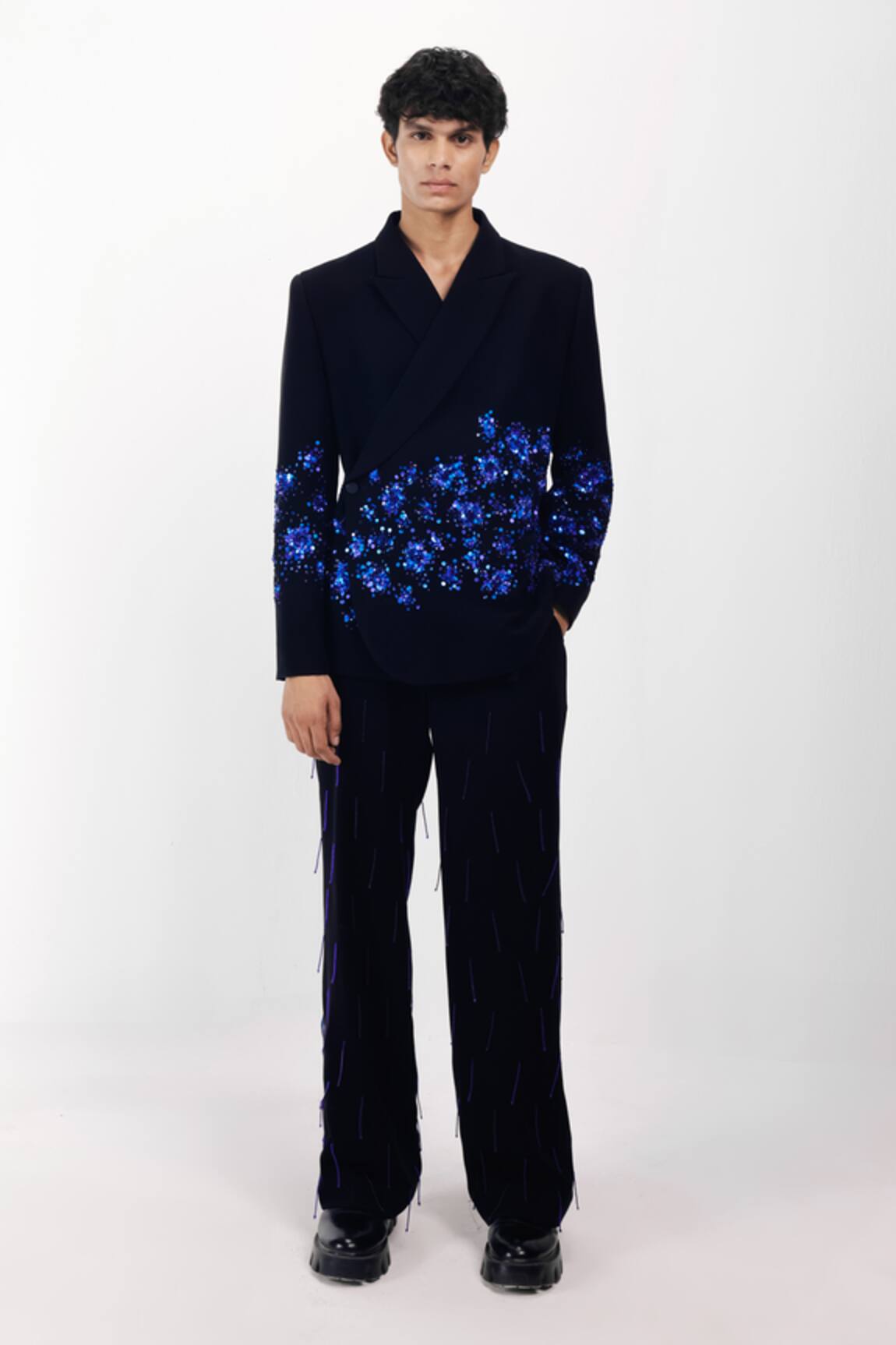 Siddhant Agrawal Coral Fade Embroidered Trouser 