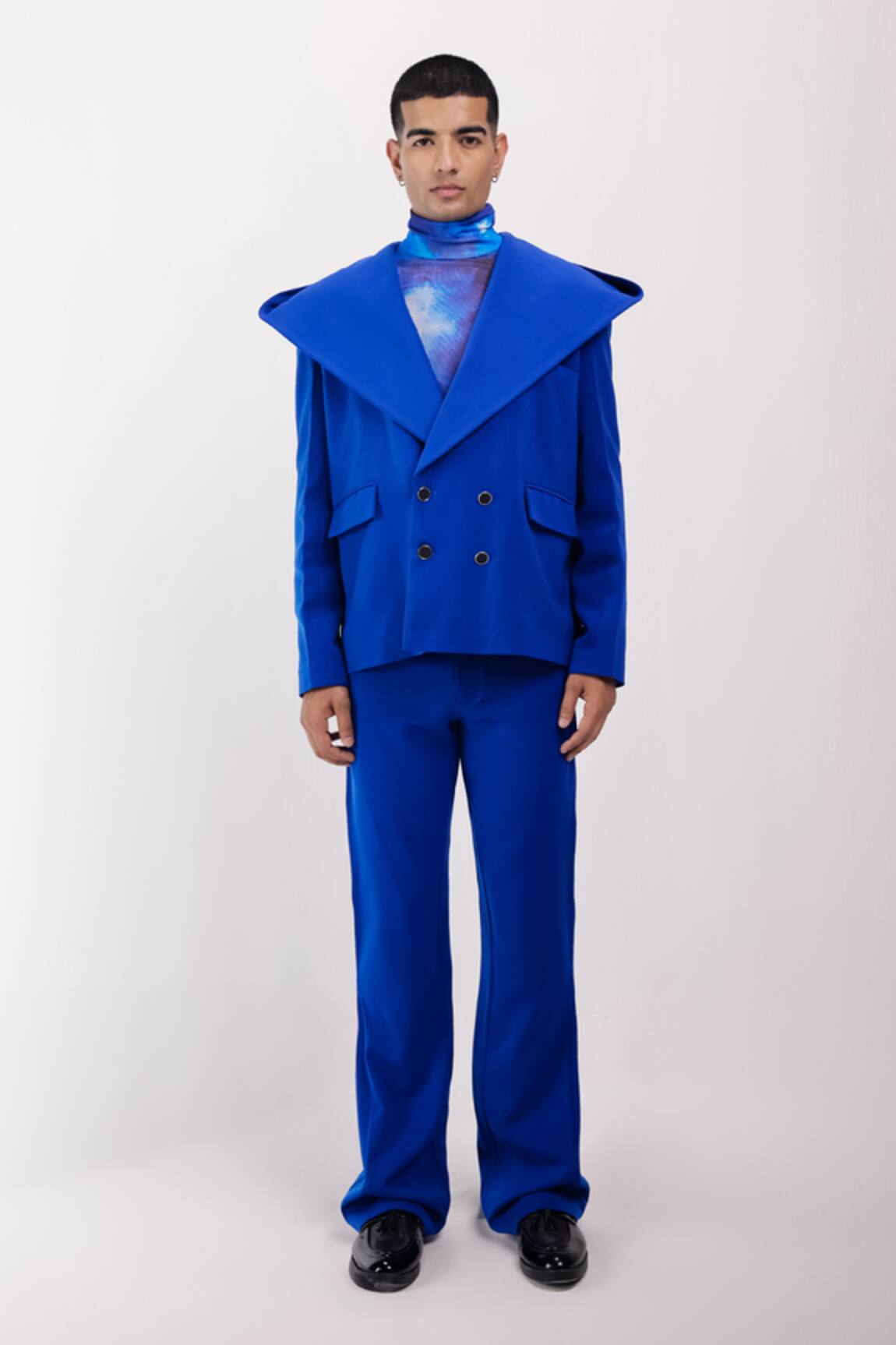 Siddhant Agrawal Celestial Drift Hooded Blazer 