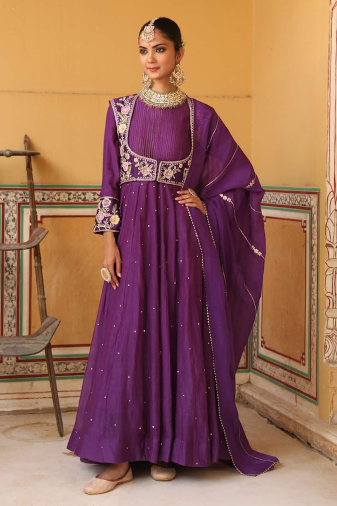 Amoree india Kashni Embroidered Anarkali Set 
