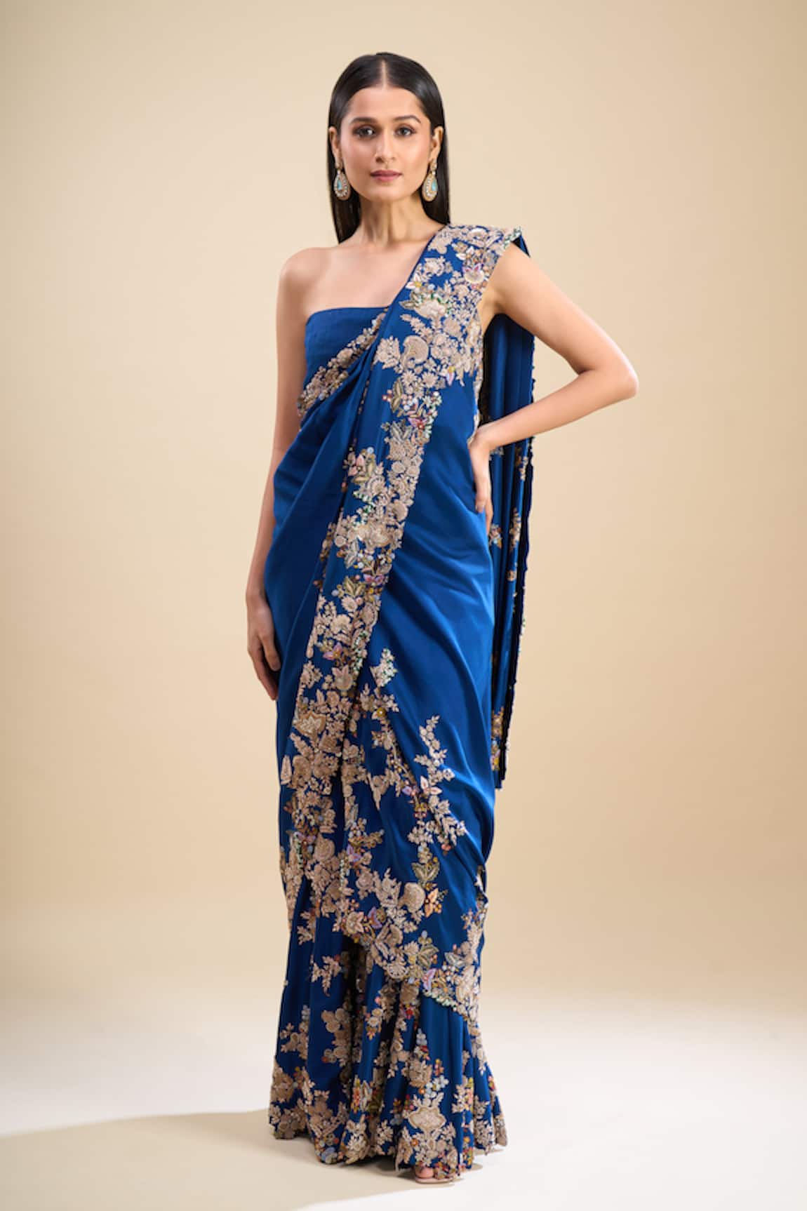 Anamika Khanna Embroidered Sharara Set With Unstitched Blouse Piece