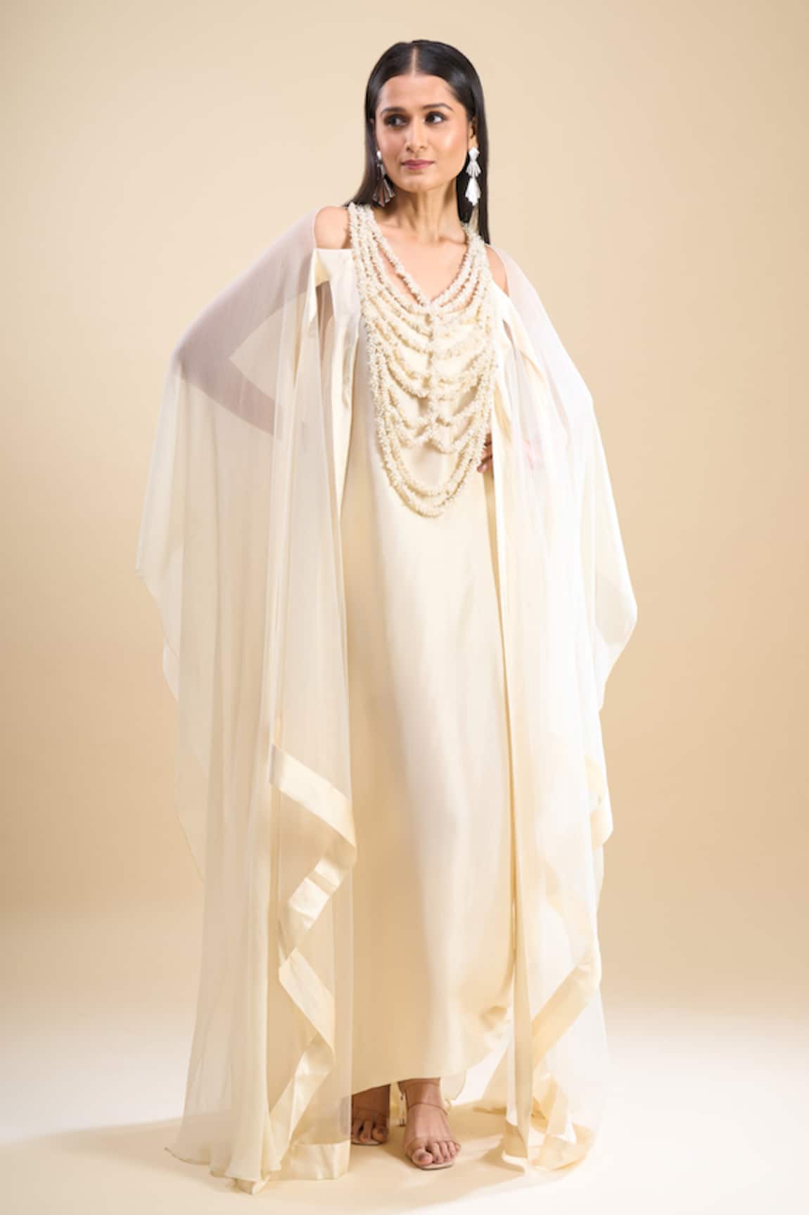 Anamika Khanna Ivory Embroidered Dress