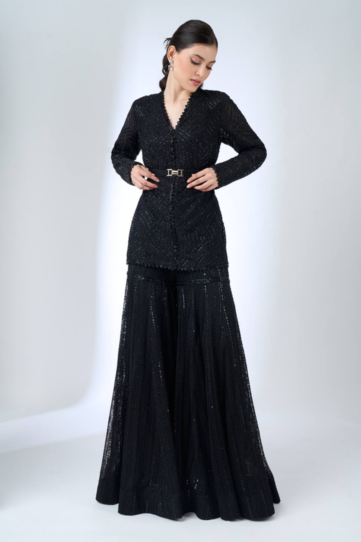 Ritika Mirchandani Ottilie Embroidered Kurta With Sharara 