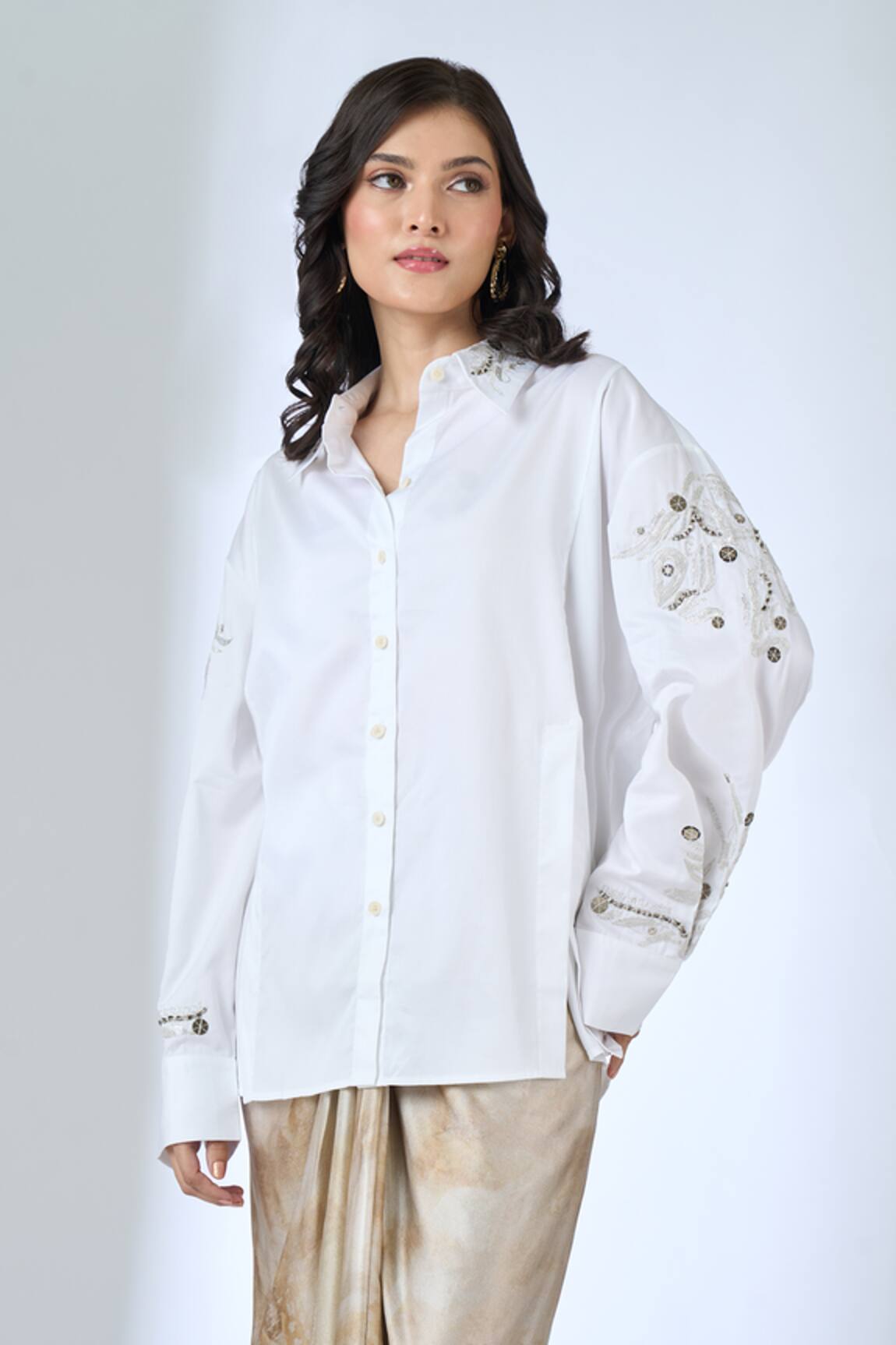 AK-OK Embroidered Cotton Shirt 