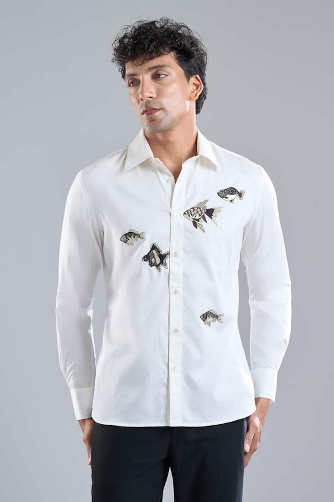 Rohit Bal Ivory Poplin Shirt 