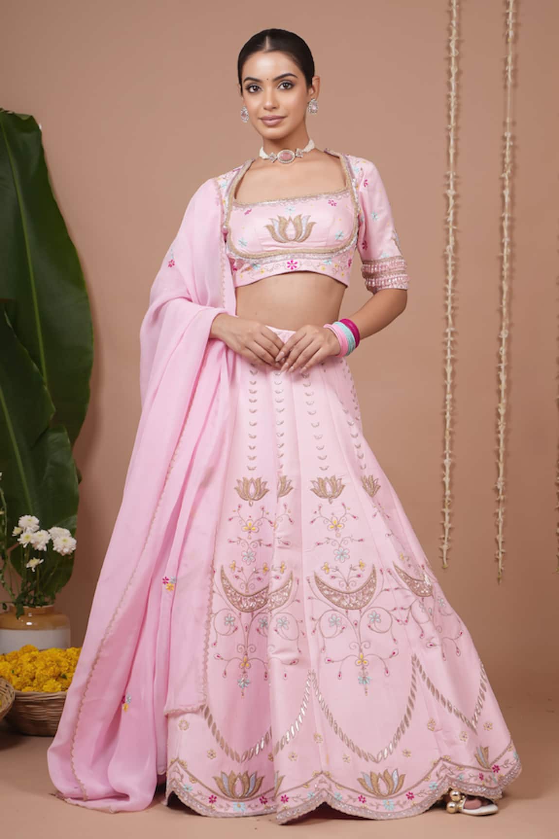 Ahi Clothing Floral Pattern Lehenga Set 