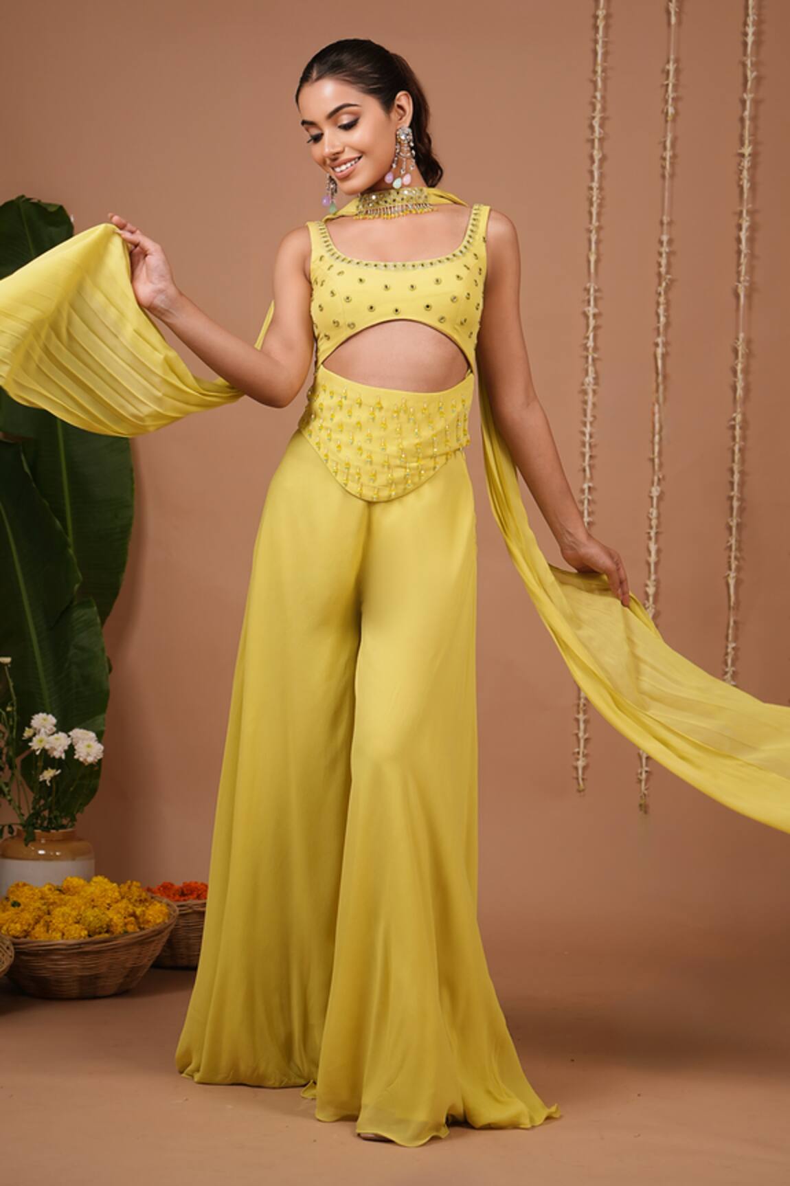 Ahi Clothing Embellished Top & Pant Set 