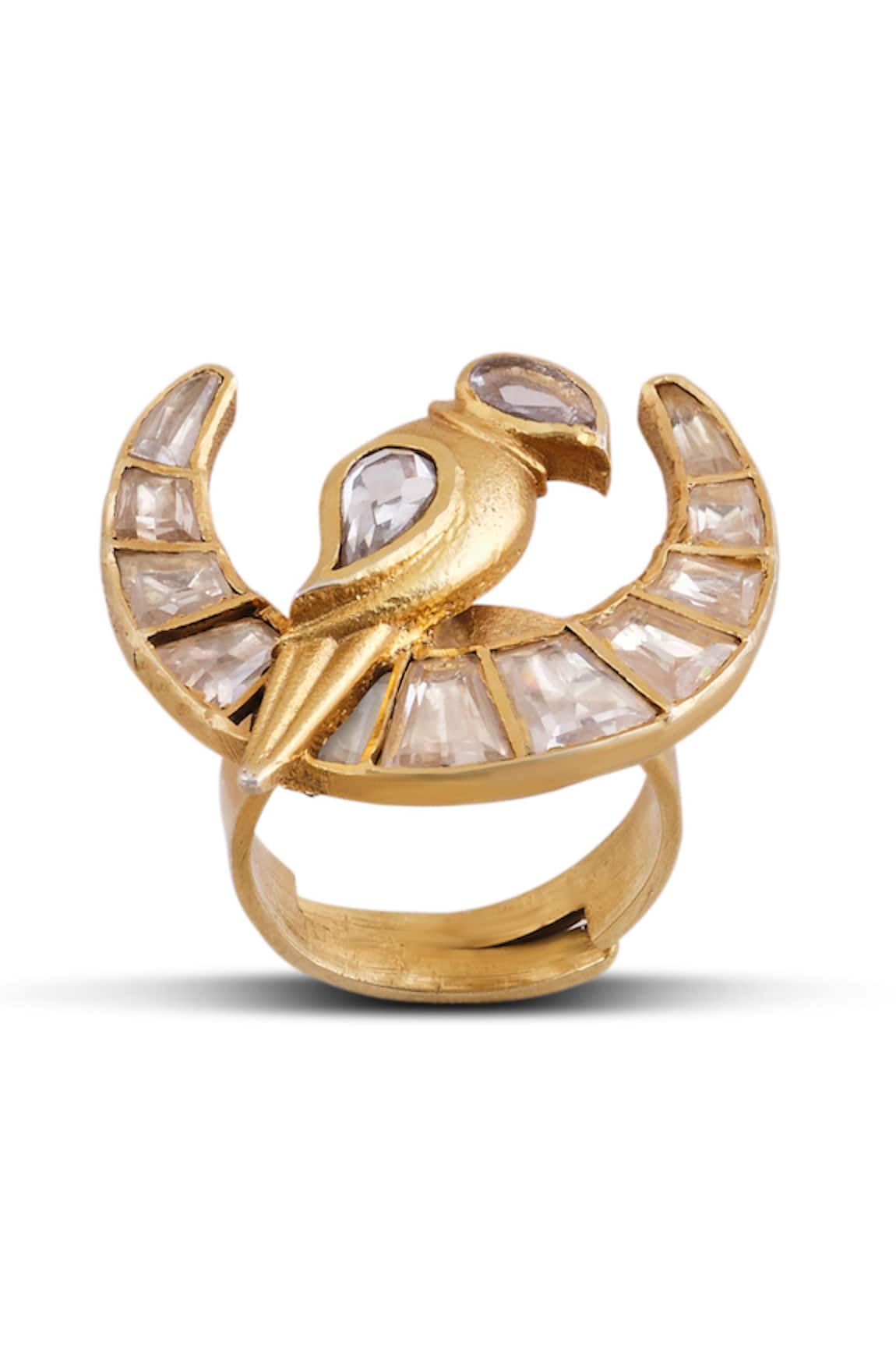 Anita Dongre Chakor Bird & Crescent Zircon Ring