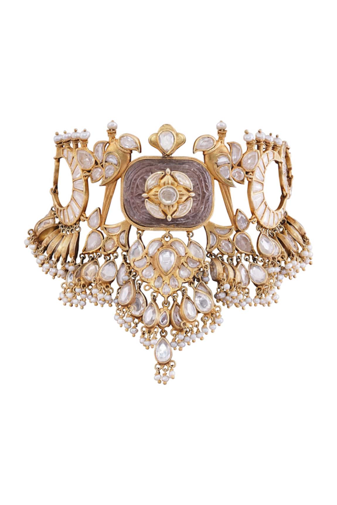 Anita Dongre Trishala Zircon & Pearl Embellished Choker Necklace