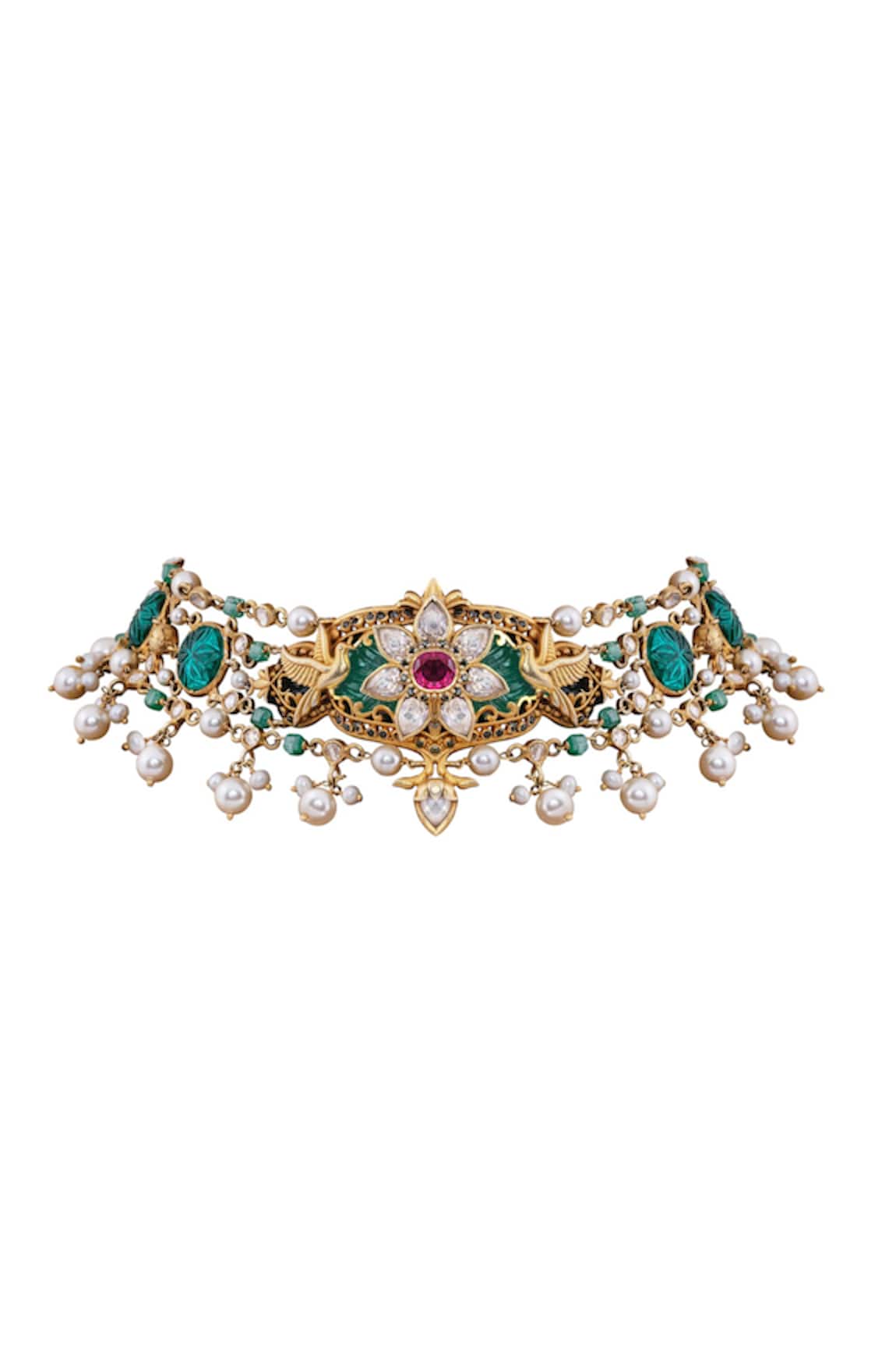 Anita Dongre Sangini Zircon & Pearl Embellished Choker