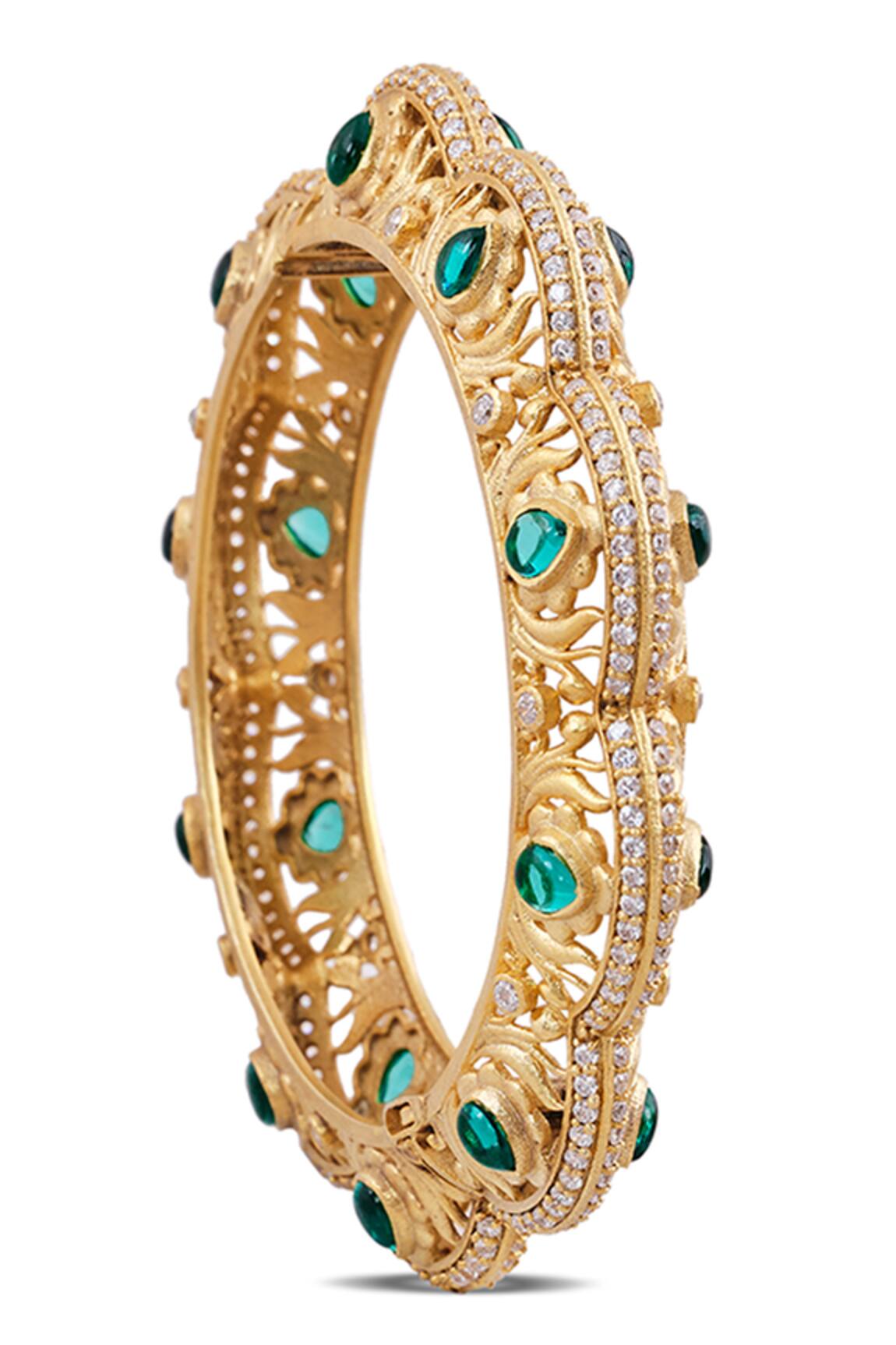 Anita Dongre Parizia Zircon Embellished Bangle - Set Of 2 