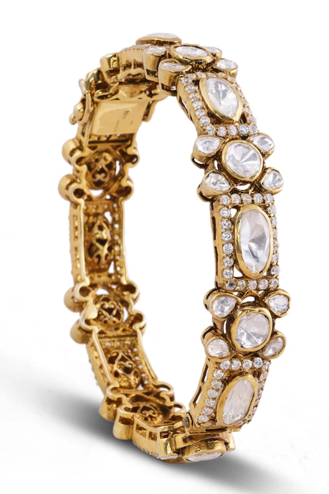 Anita Dongre Rudabah Moissanite & Pearl Studded Bangle 