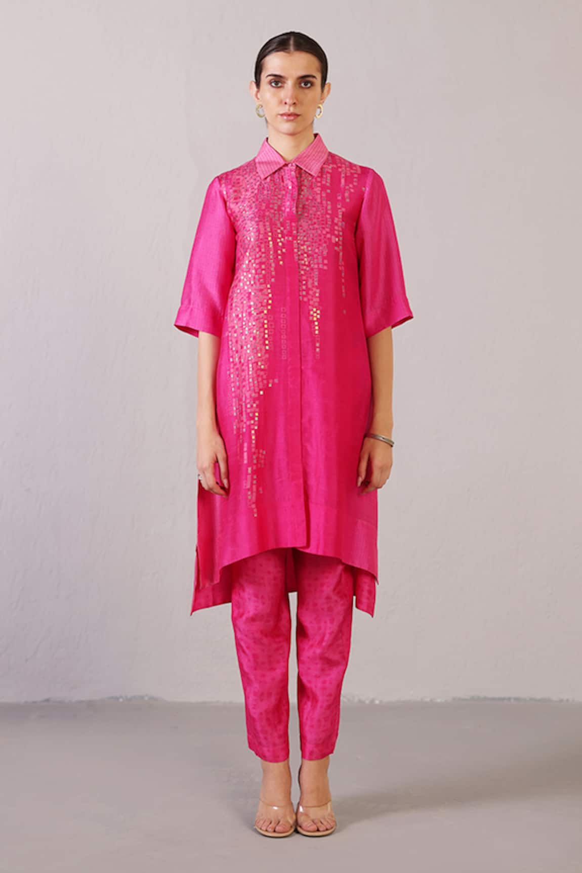 Clos Glint Pattern Kurta With Pant 
