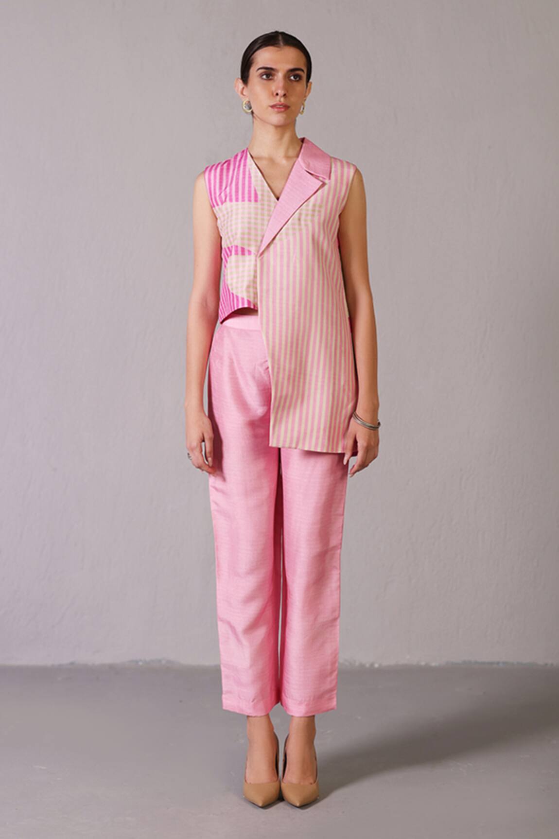Clos Floro Lemonade Pink Jacket Set 