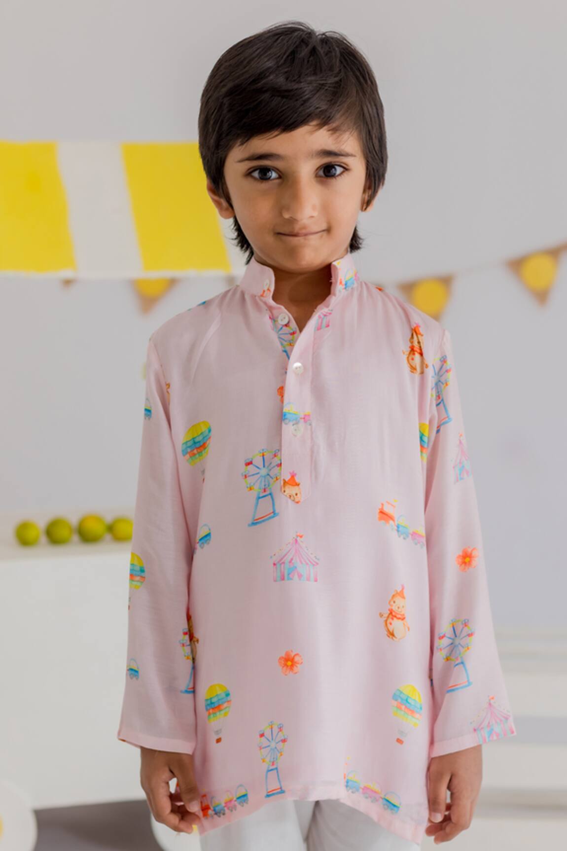 MR Brat Carnival Print Kurta With Pyjama 