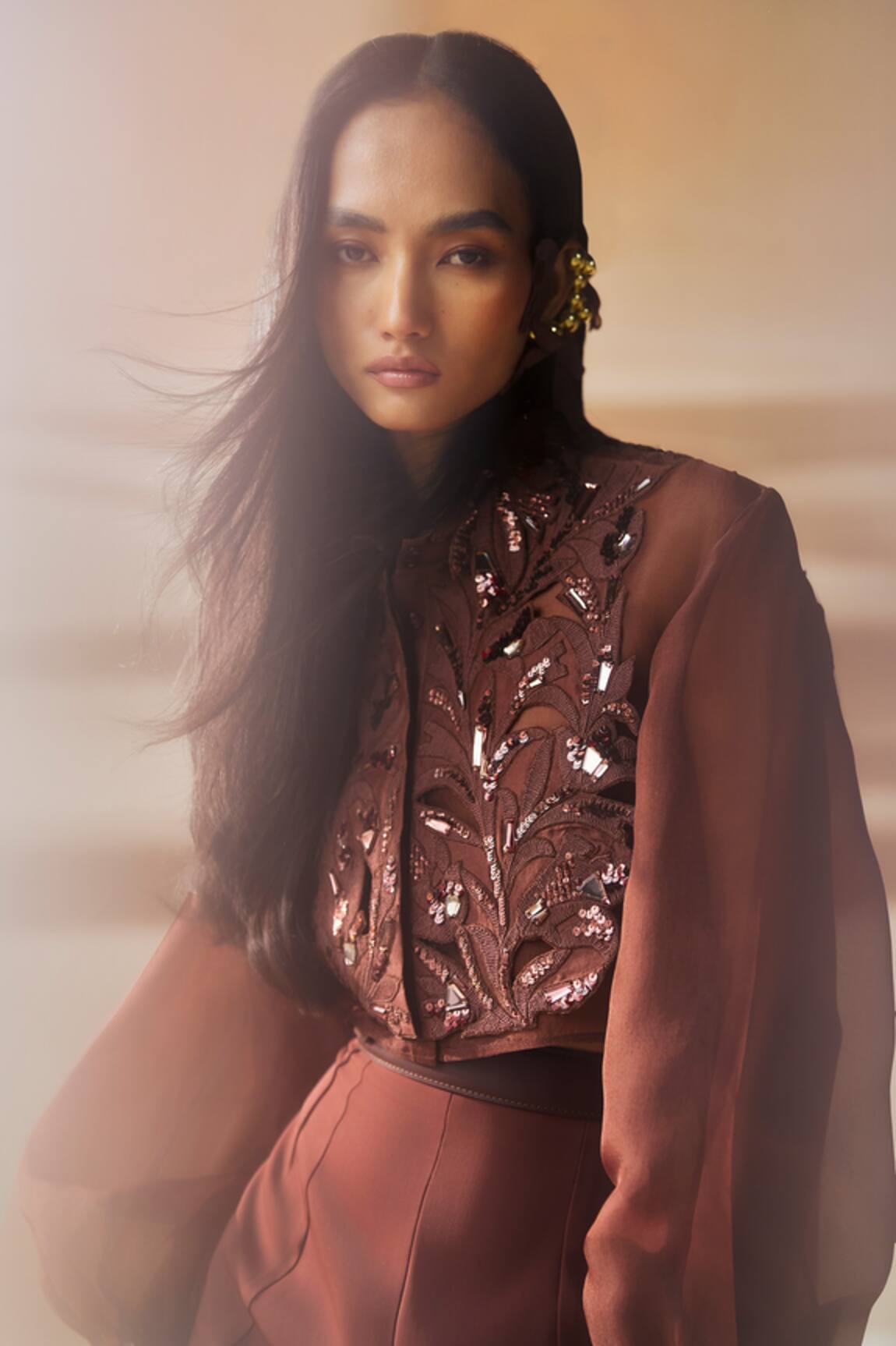 Pankaj & Nidhi Araquis Cinnamon Haze Shirt 