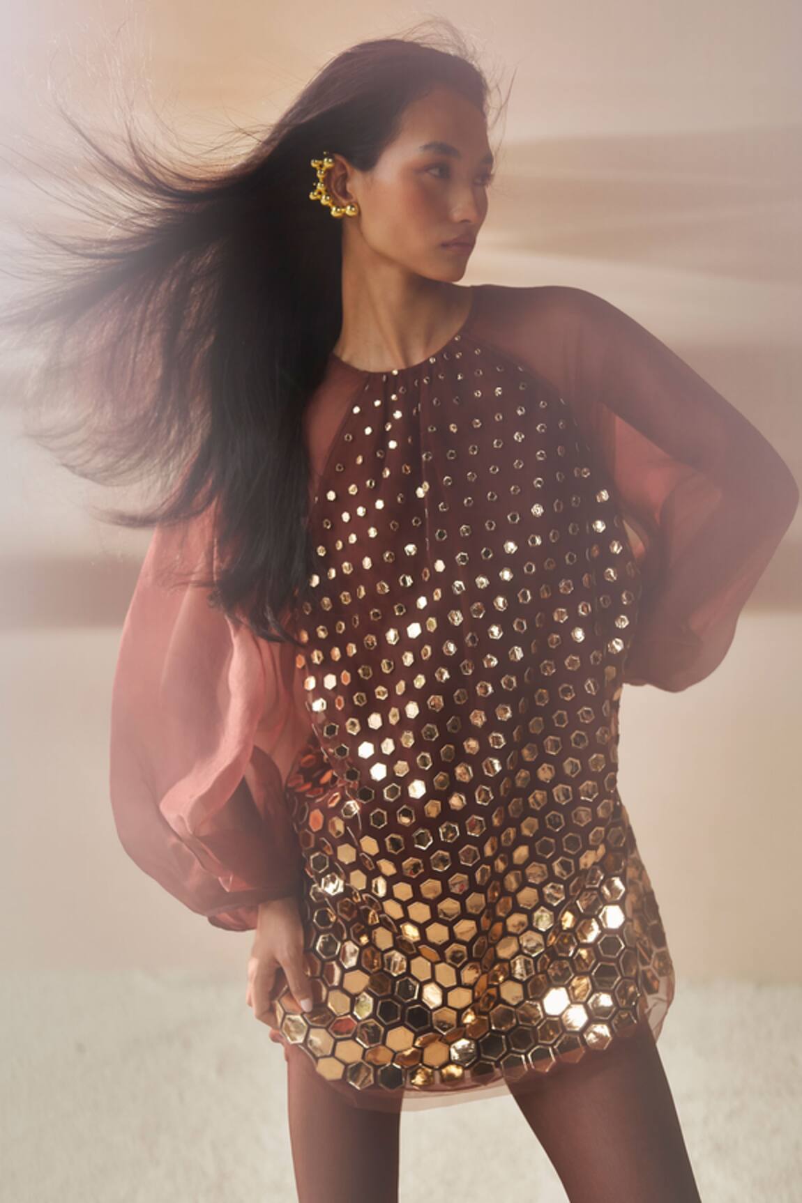 Pankaj & Nidhi Araquis Dusk Glimmer Dress 