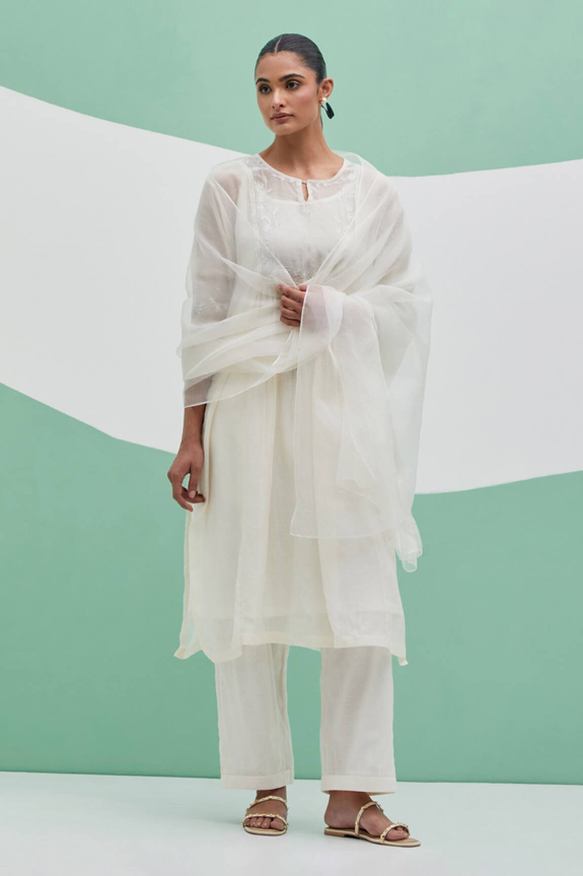 Priya Chaudhary Tyohar Chanderi Embroidered Anarkali Set 