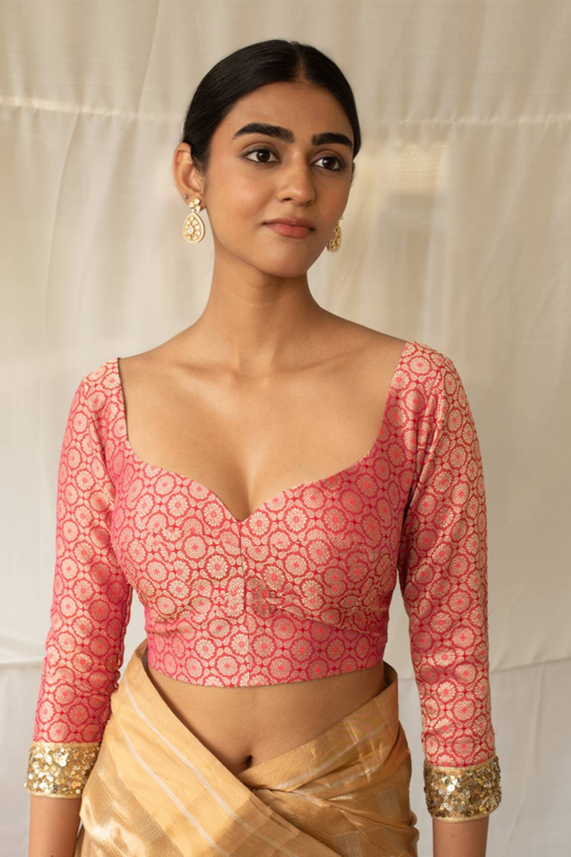 Priyanka Raajiv Reva Silk Brocade Blouse 
