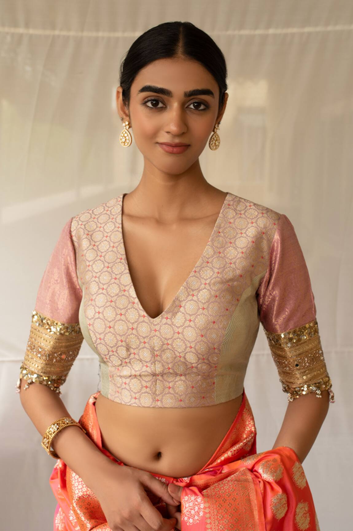 Priyanka Raajiv Saaz Upcycled Patchwork Blouse 