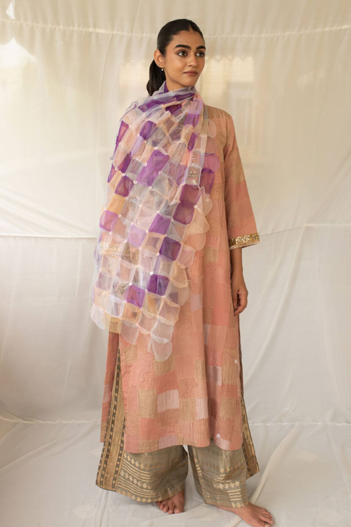Priyanka Raajiv Aabir Upcycled Patchwork Dupatta 