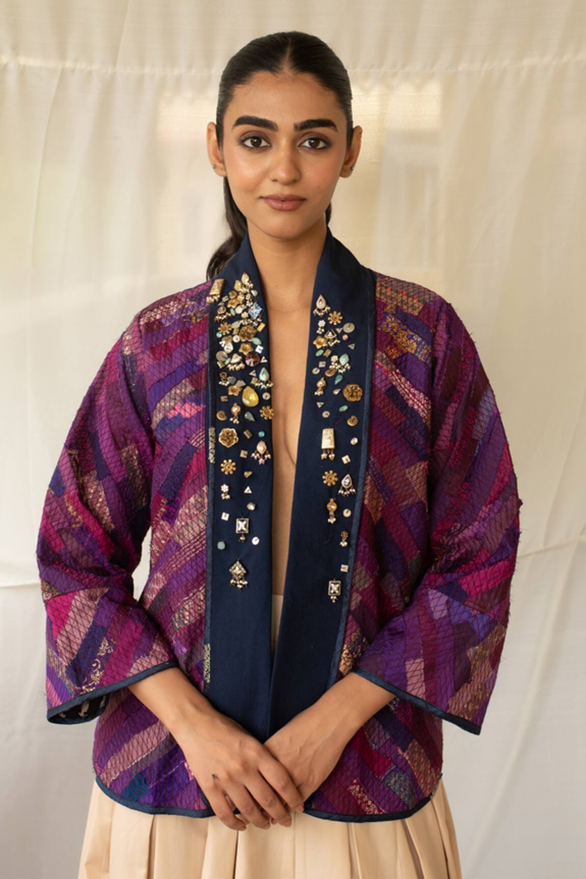 Priyanka Raajiv Teh Upcycled Patchwork Jacket 