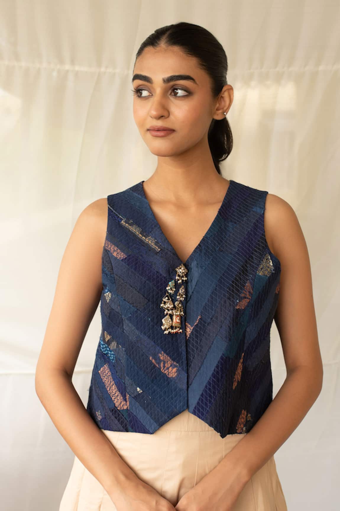 Priyanka Raajiv Veera Upcycled Patchwork Jacket 