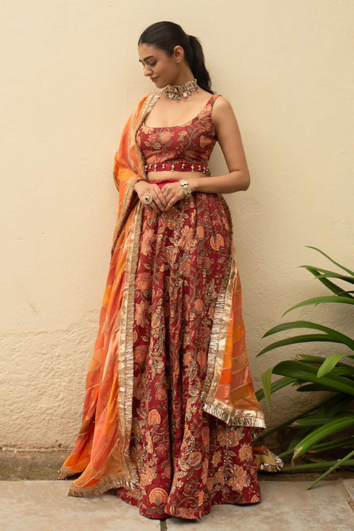 Priyanka Raajiv Sannadha Upcycled Patchwork Lehenga Set 