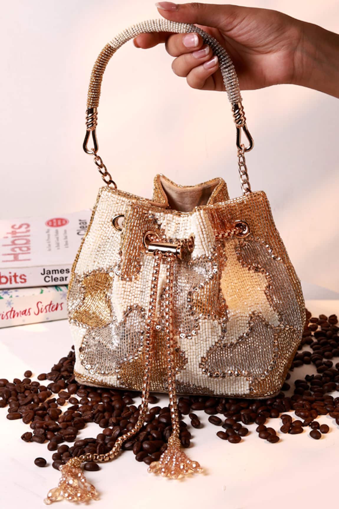 The Tan Clan Terra White Bucket Bag 