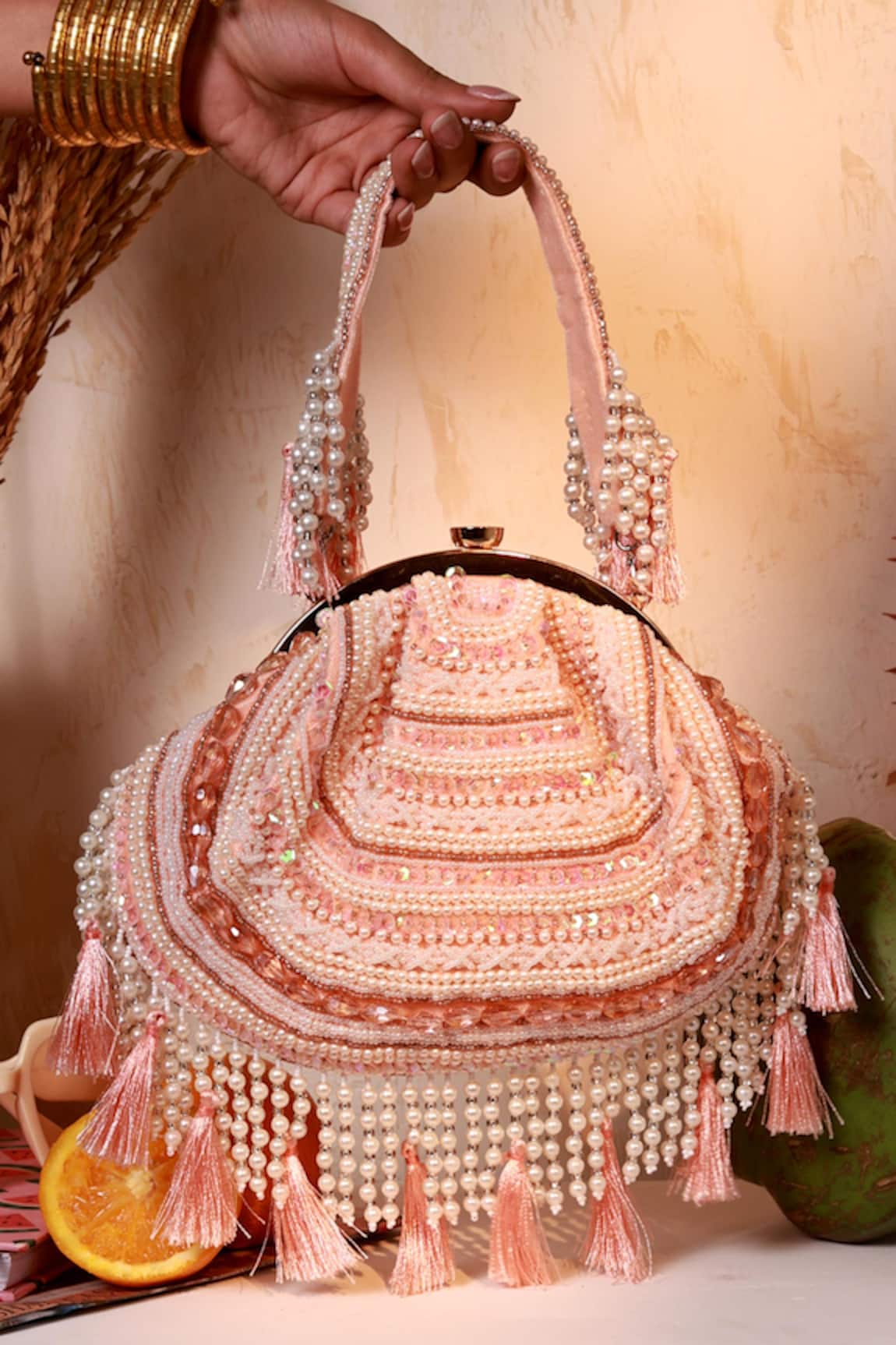 The Tan Clan Nora Tasselled Half Moon Bag 