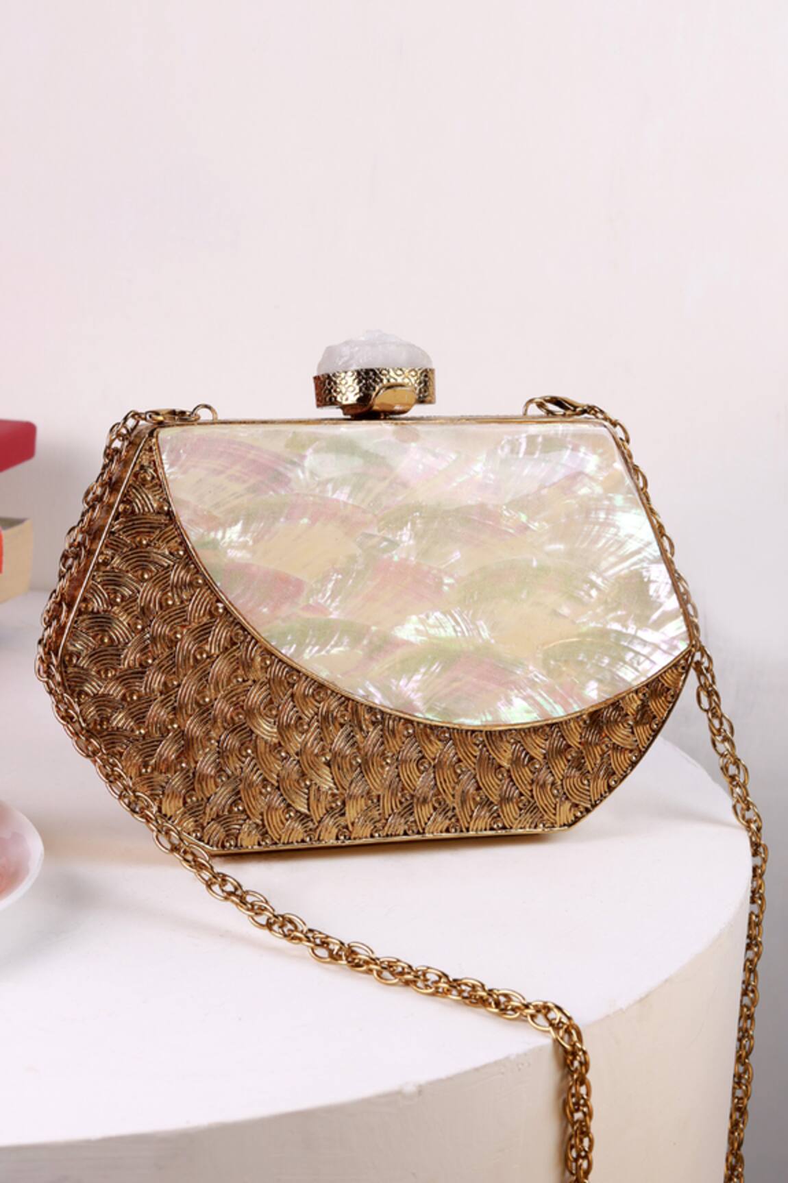 The Tan Clan Demi Brass Clutch 