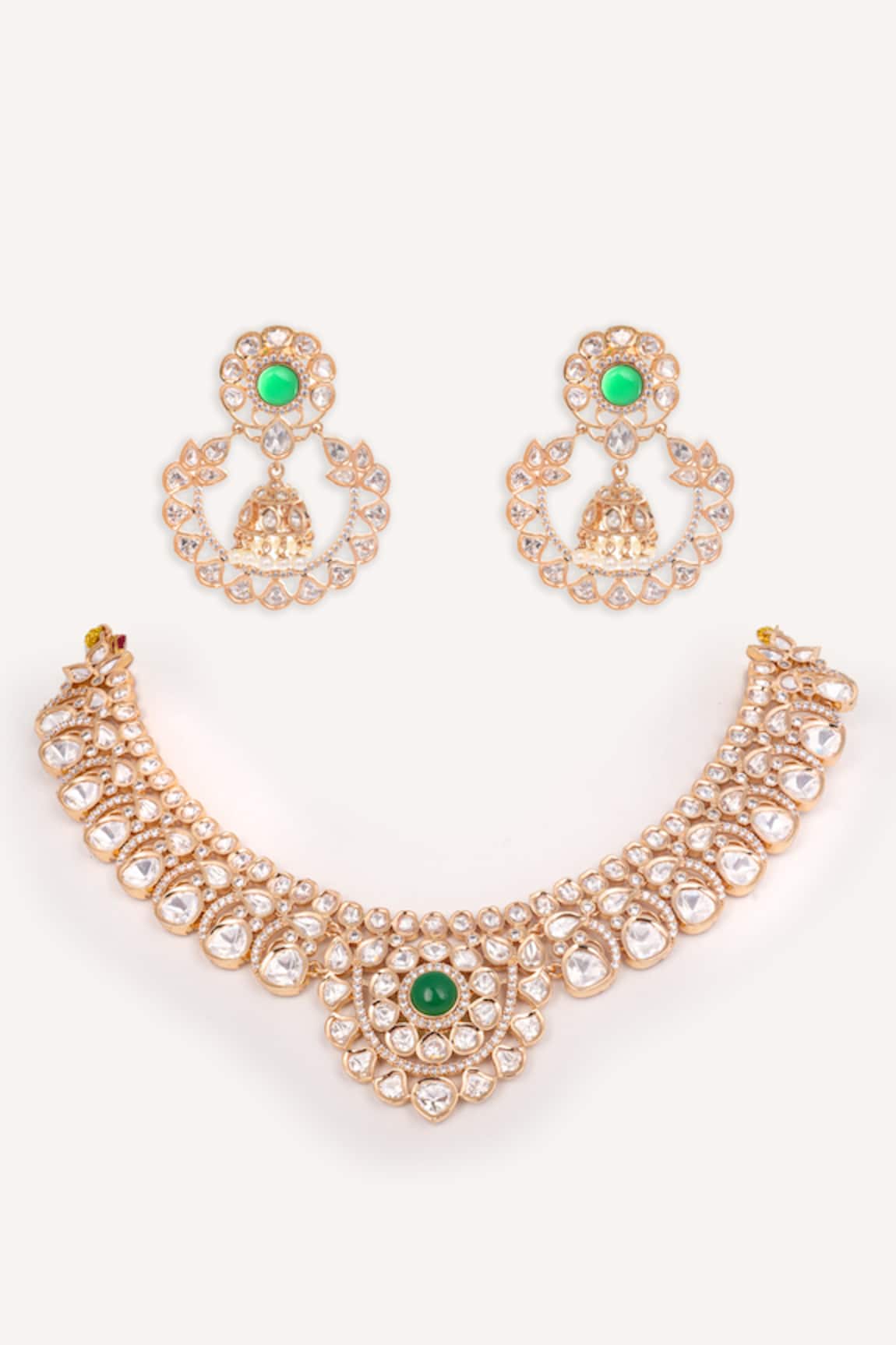 Zevar By Geeta Kundan Choker Necklace Set 