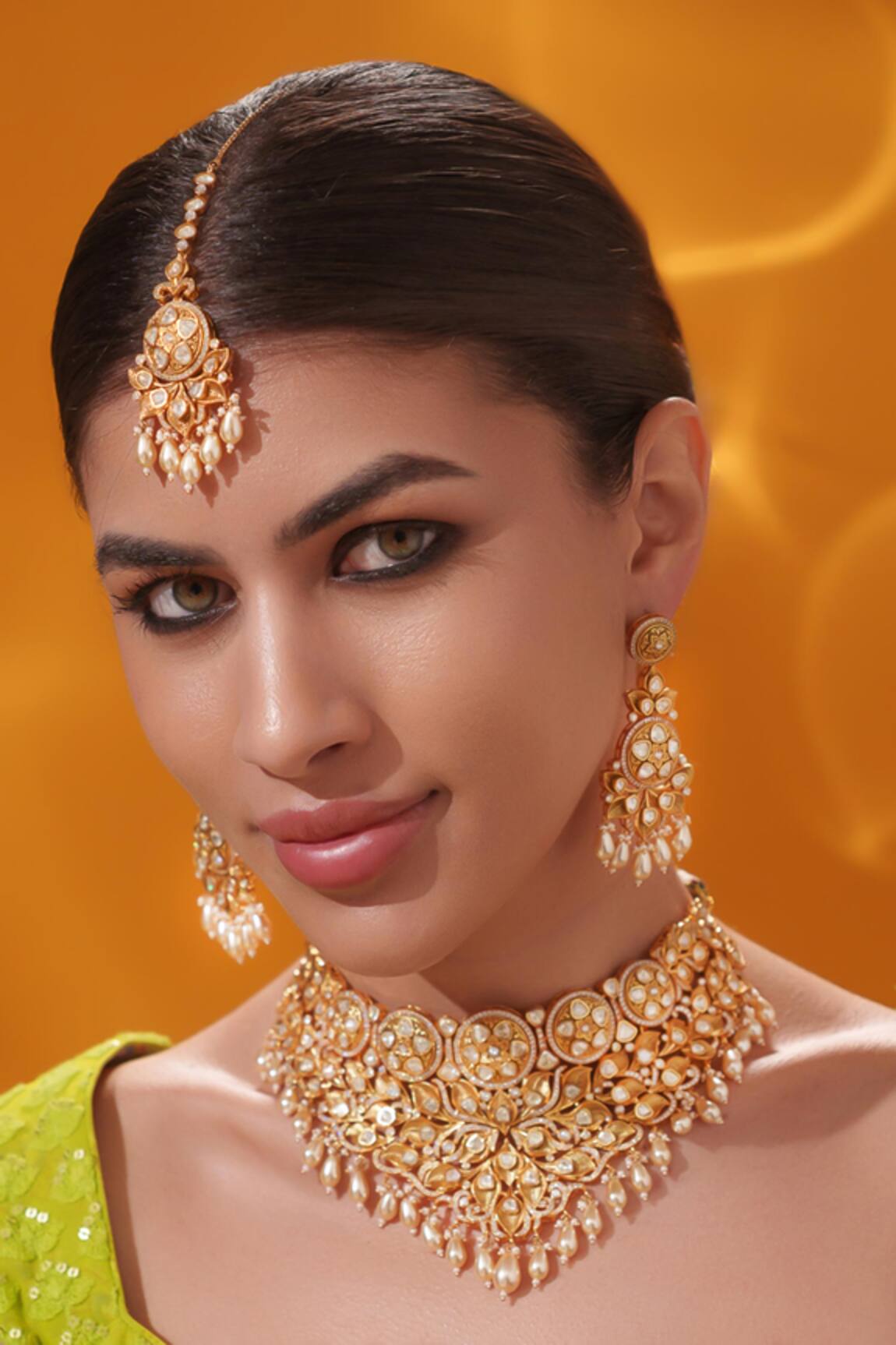 Zevar By Geeta Kundan Necklace Set 