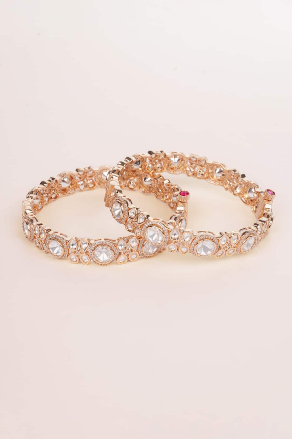 Zevar By Geeta Kundan Bangles - Set of 2 
