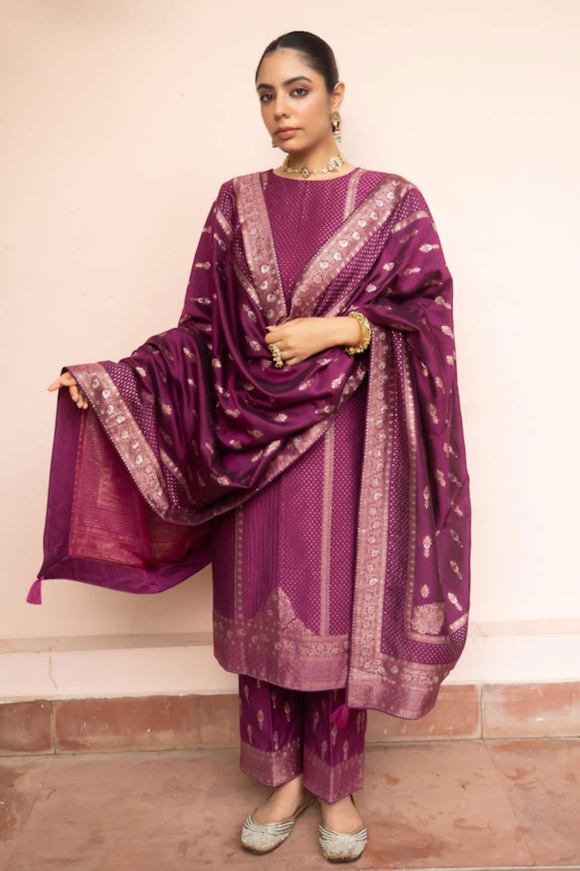 Safaa Jhilmil Baraat Kurta Set 