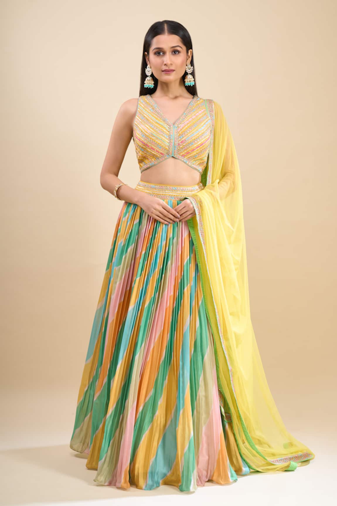 Samyukta Singhania Patch Work Lehenga Set 