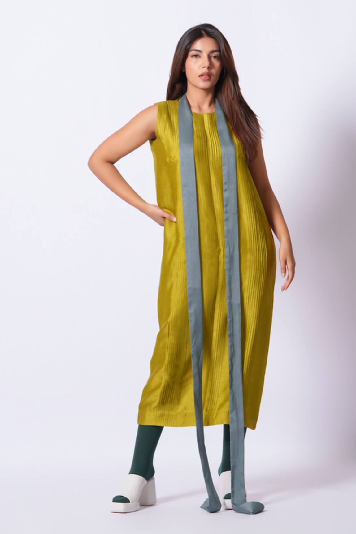 Stoique Leaf Mysore Silk Dress 