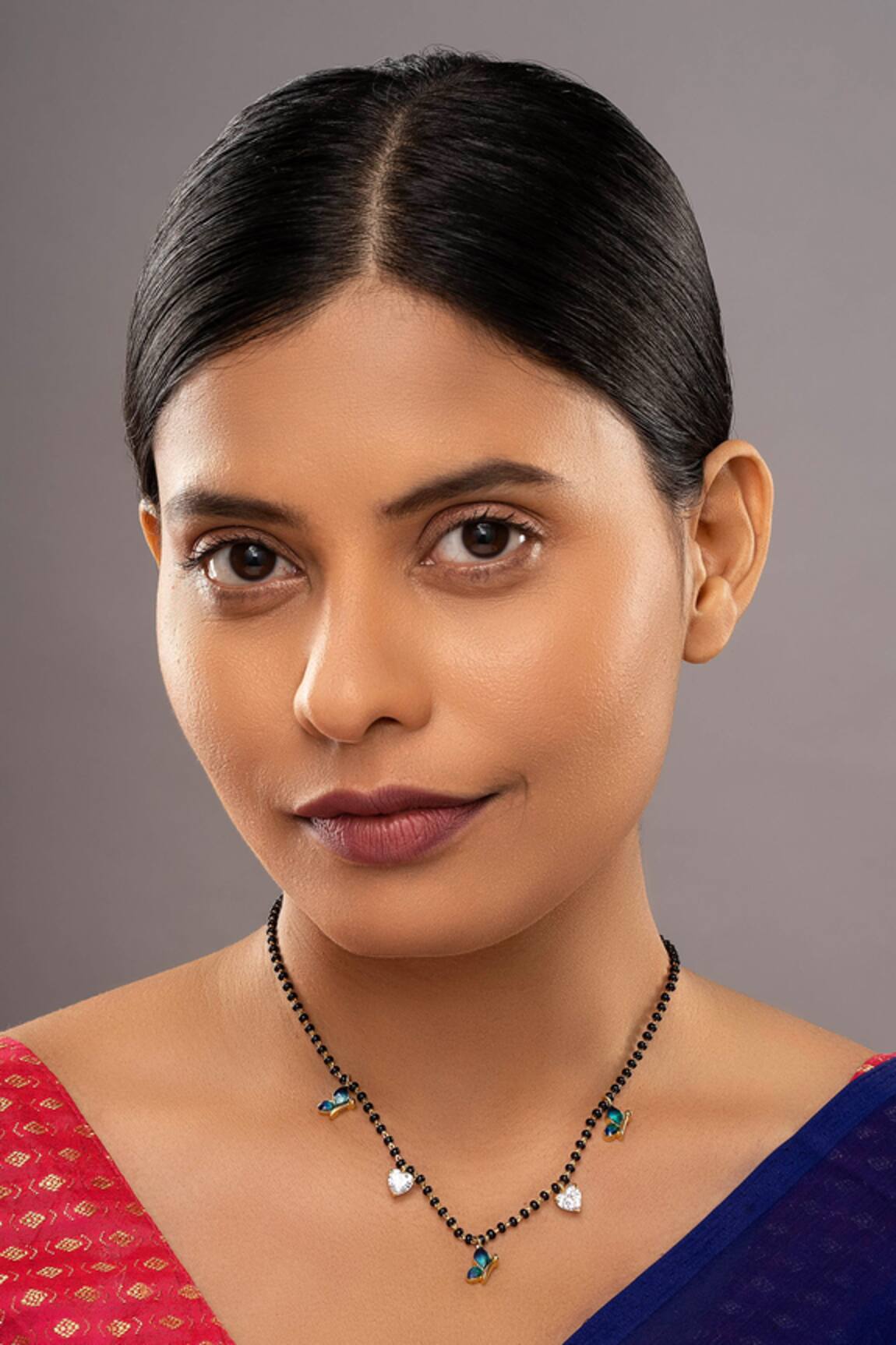 Sica Jewellery 925 Silver Nivara Enamelled Butterfly Mangalsutra 