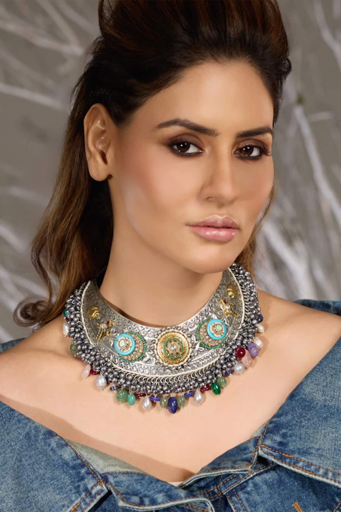 Joules By Radhika Boho Maharani Choker Necklace 