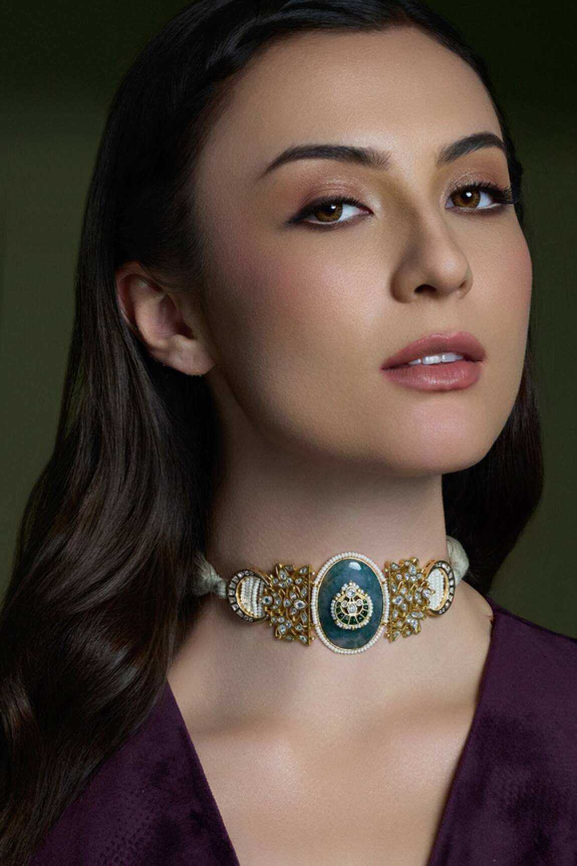 Joules By Radhika Celestial Emerald Centre Choker 