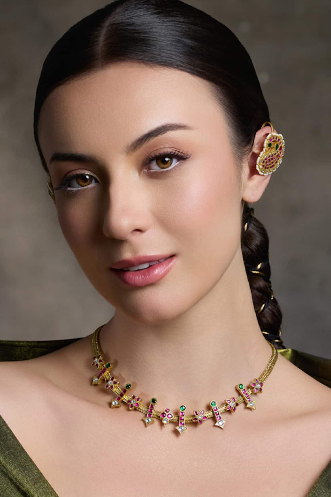 Joules By Radhika Kanaka Blossom Embellished Necklace Set 