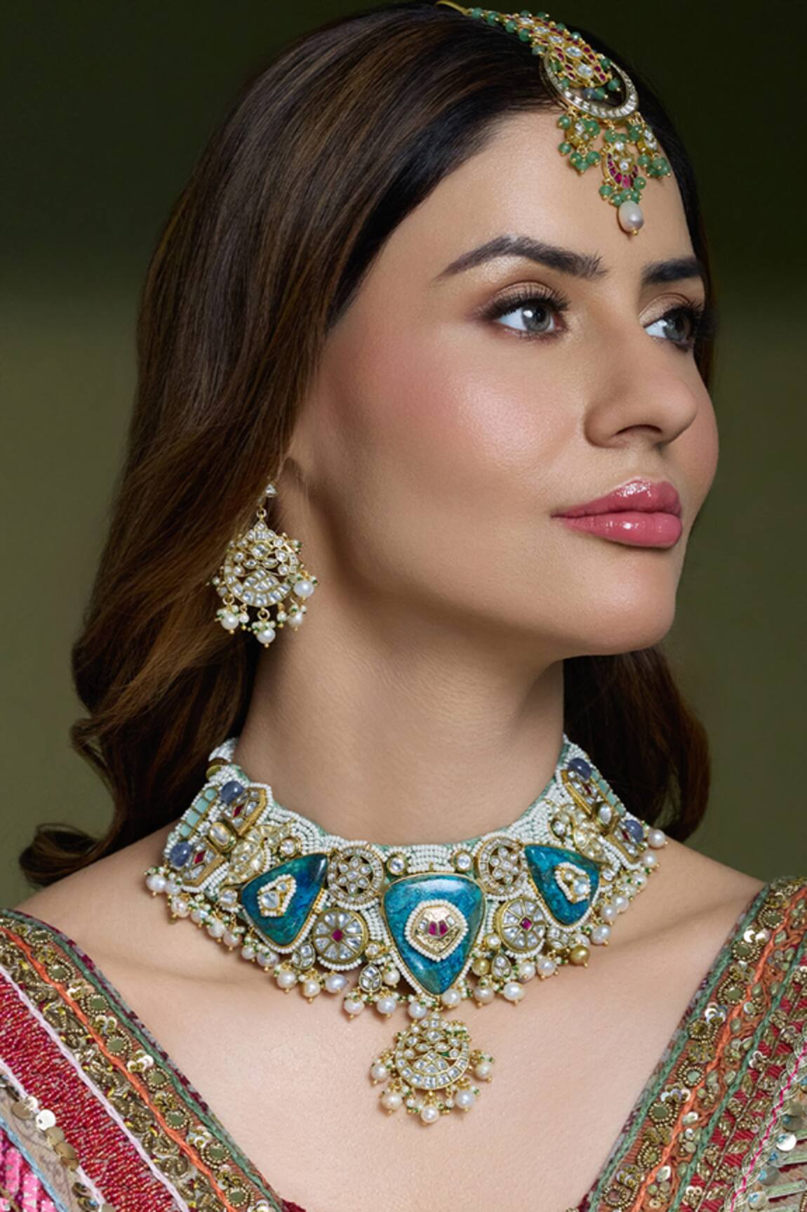 Joules By Radhika Neelaya Heritage Enamel Necklace Set 
