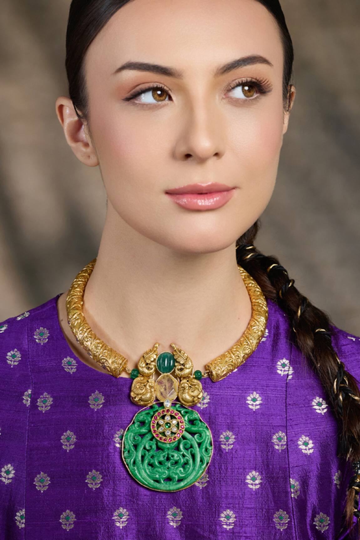 Joules By Radhika Emerald Royalty Necklace 