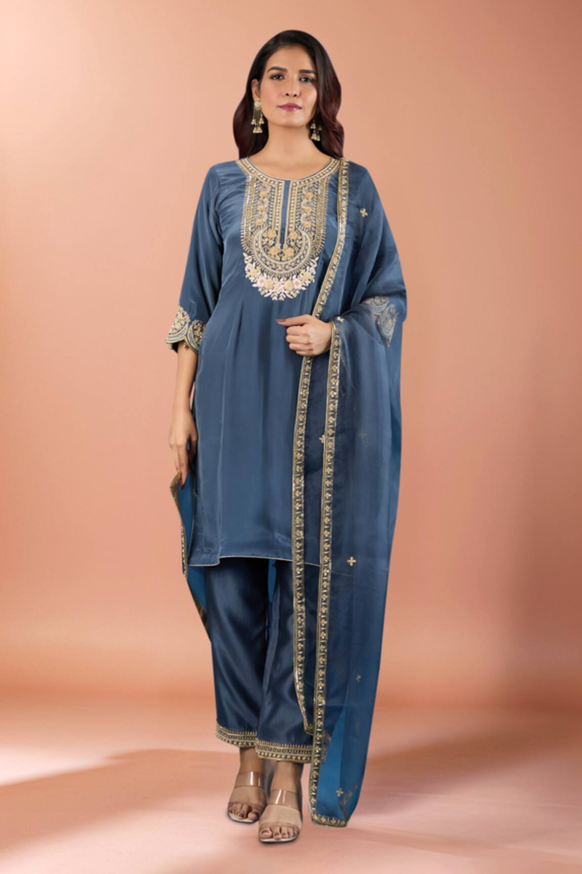 Samyukta Singhania Embroidered Yoke Kurta Set 