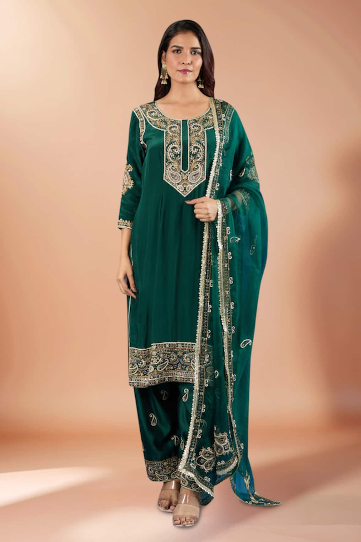 Samyukta Singhania Embroidered Yoke Kurta Set 
