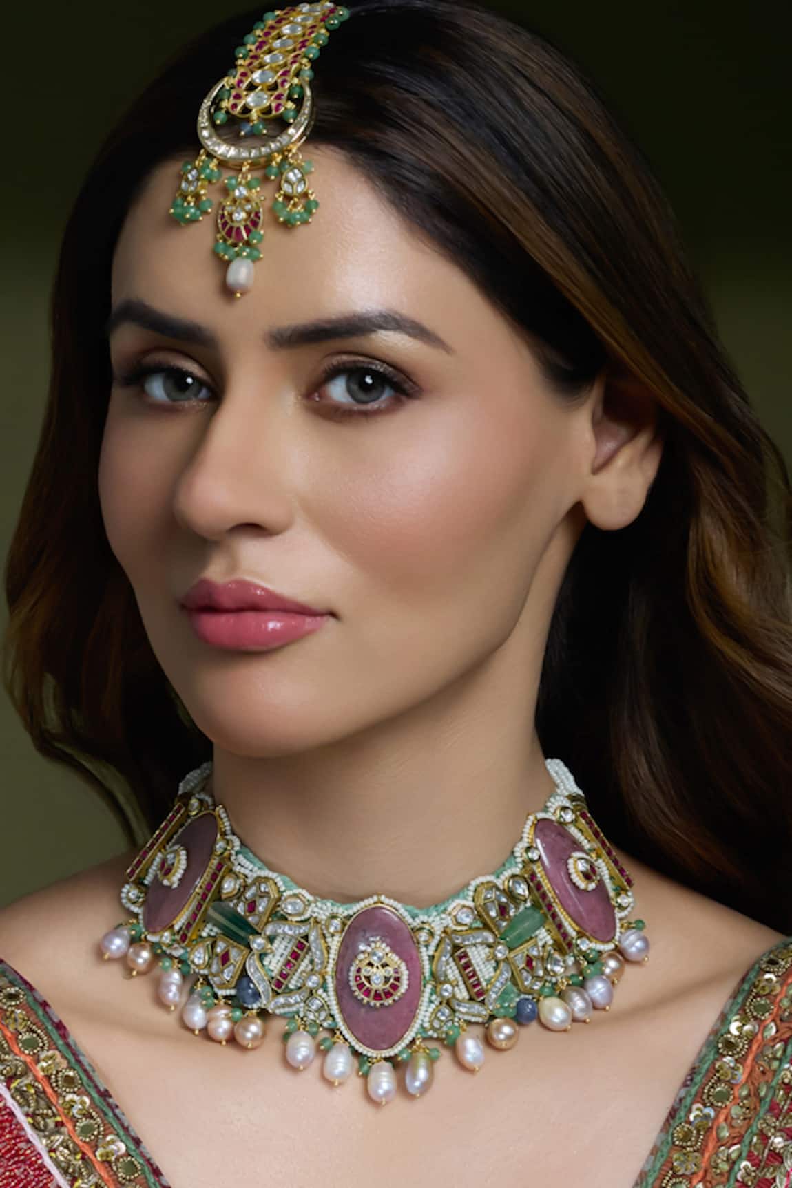 Joules By Radhika Zarreen Polki Embellished Bridal Necklace 