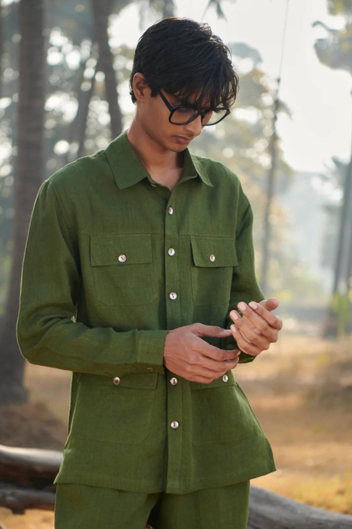 Saphed Safari Linen Overshirt