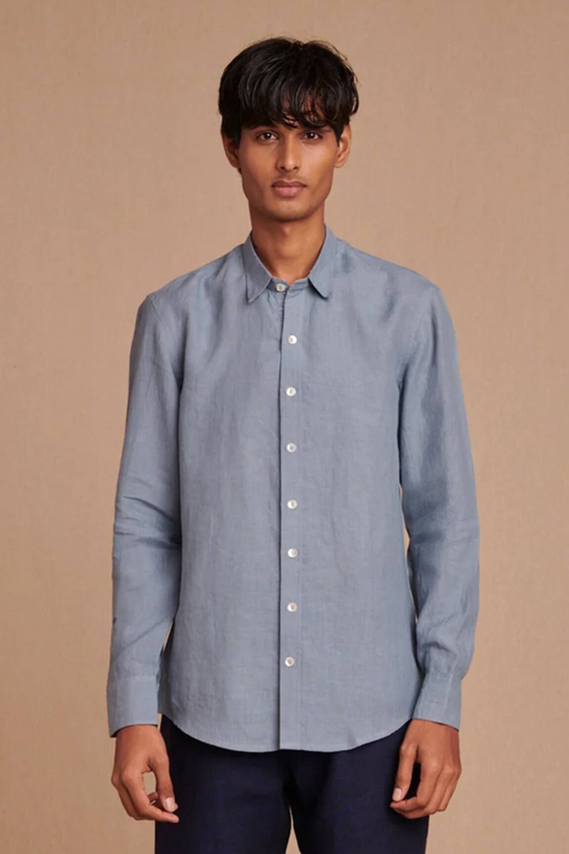 Saphed Sky Linen Oxford Shirt